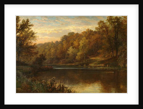 Swanbourne Lake Autumn, Arundel Park Sunset, 1883 by Alfred Augustus Glendening