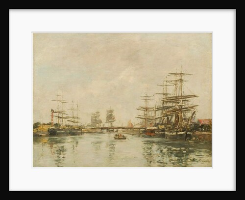 Port d'Honfleur by Eugene Louis Boudin