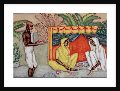 Garland Making, 1986 by Shanti Panchal