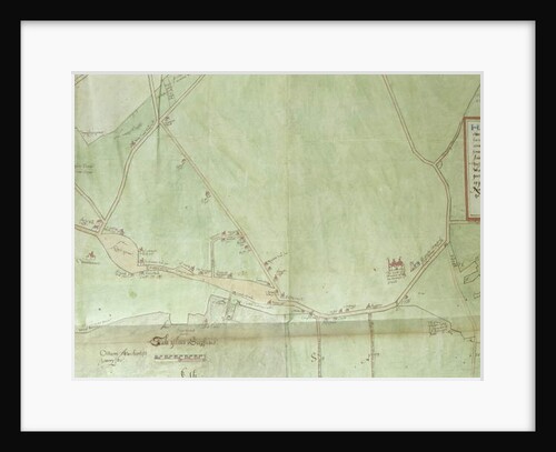 Ms.25517/1 Estate map of Belchamp St. Paul, 1576 by Israel Amyce