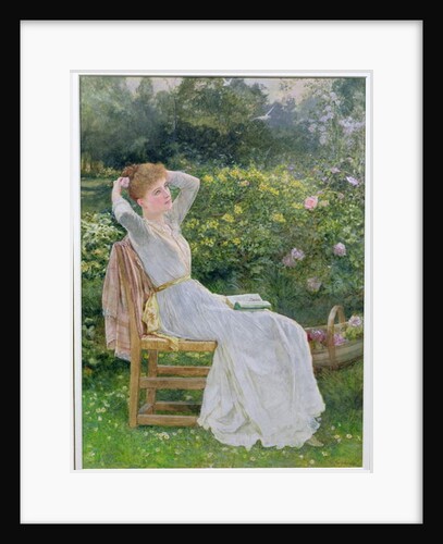 Summertime: portrait of the artist's wife, Hannah by Edward Killingworth Johnson