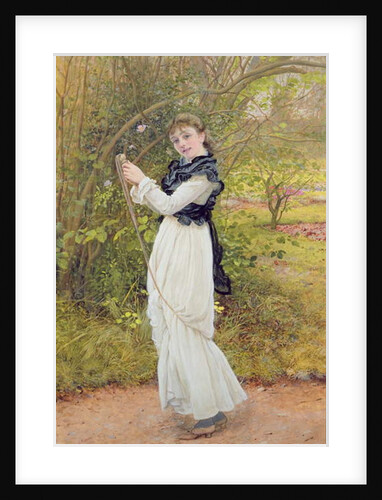 Skipping, portrait of the artist's daughter, Barbara, 1877 by Edward Killingworth Johnson