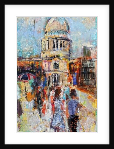 St Paul's from the Millennium Bridge, 2014 by Sylvia Paul