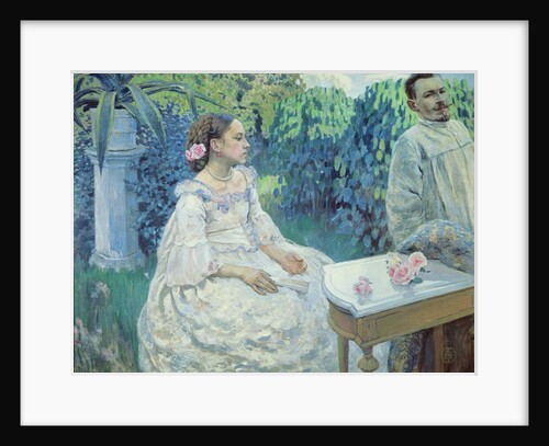 Self Portrait of the Artist with his Sister, Elena Borisova-Musatova, 1898 by Viktor Elpidiforovich Borisov-Musatov