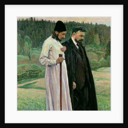The Philosophers: Portrait of Sergei Nikolaevich Bulgakov and Pavel Aleksandrovich Florensky, 1917 by Mikhail Vasilievich Nesterov