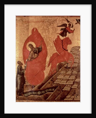 The Ascension of Elijah, icon, Pskov School, c.1650 by School Russian
