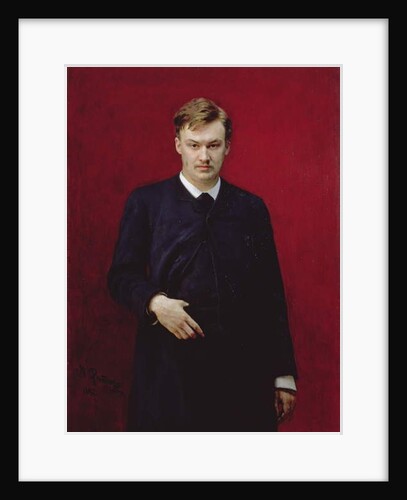 Portrait of the composer Alexander Konstantinovich Glazunov 1887 by Ilya Efimovich Repin