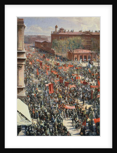 Demonstration on the October 25th Avenue by Isaak Israilevich Brodsky