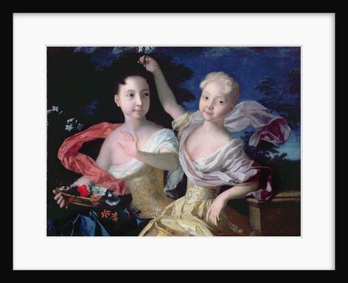 Portrait of the Princesses Anna Petrovna and Elizabeth Petrovna 1717 by Louis Caravaque