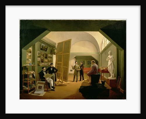 The Studio of Petr Vasilevich Basin 1833 by Kapiton Alekseevich Zelentsov