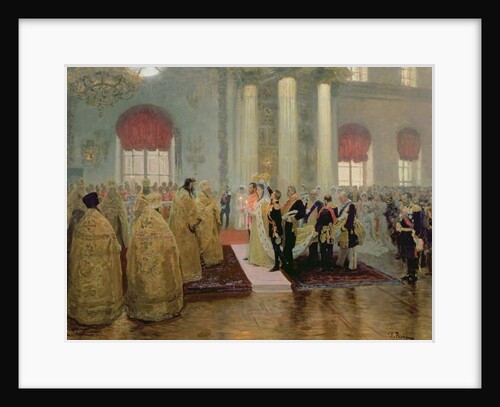 The Marriage of Tsar Nicholas II and Alexandra Feodorovna 1894 by Ilya Efimovich Repin