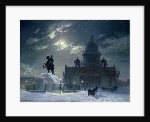 View of the Monument to Peter the Great in Senate Square, St. Petersburg, 1870 by Vasilij Ivanovic Surikov