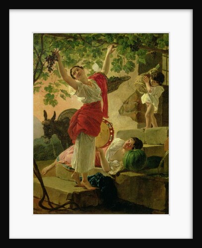 Girl Gathering Grapes near Naples, 1827 by Karl Pavlovich Bryullov