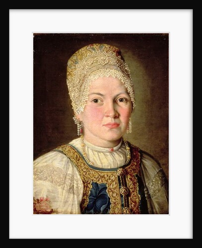 Portrait of a Woman in Russian Costume, 1769 by School Russian