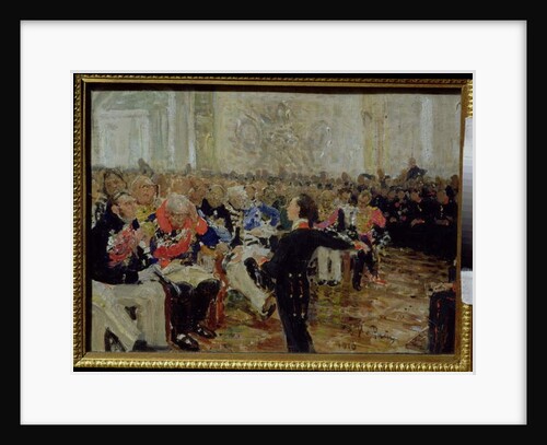 Aleksandr Sergeevich Pushkin Performing Poetry at the Lyceum on the 8th January 1815, 1910 by Ilya Efimovich Repin