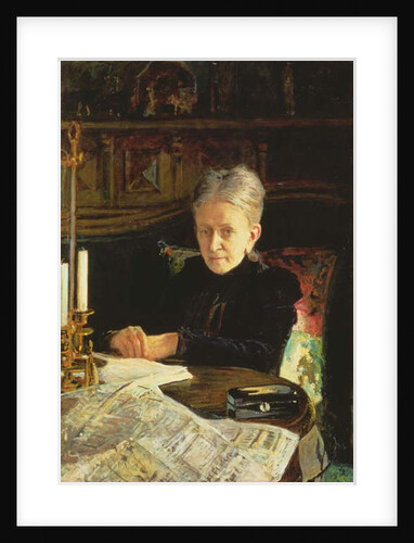 Portrait of Elena Osipovna Likhacheva Writer and Social Activist, 1892 by Nikolai Nikolaevich Ge