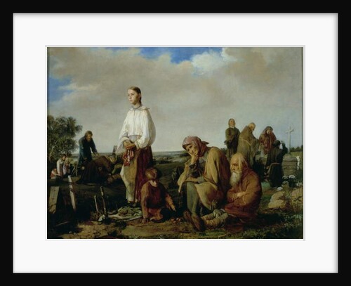 The Wake at the Cemetery, 1865 by Aleksei Ivanovich Korzukhin