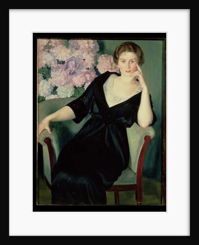 Portrait of Rene Ivanovna Notgaft 1914 by Boris Mikhailovich Kustodiev