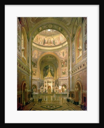 Interior of the Church of Christ the Saviour in Moscow, 1883 by Fedor Andreevich Klages