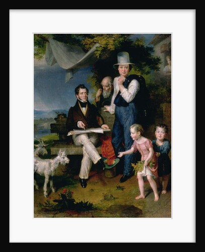 Group Portrait including the artist George Dawe and a self portrait, 1834 by Vasili Aleksandrovich Golike