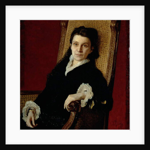 Portrait of Poliksena Stepanovna Stasova wife of D.V. Stasov, 1879 by Ilya Efimovich Repin