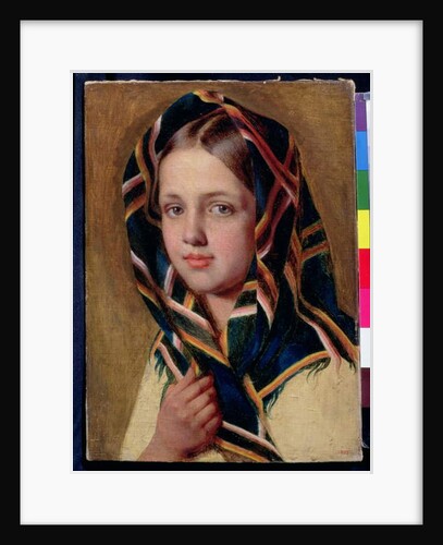 Girl in a Shawl by Aleksei Gavrilovich Venetsianov
