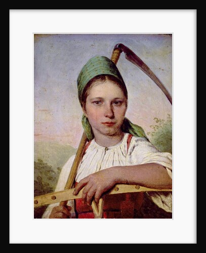 Peasant Woman with a Scythe and Rake, c.1825 by Aleksei Gavrilovich Venetsianov