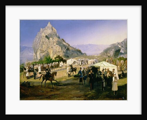 The Summer Camp of the Regiment of Nizhegorodsky Dragoons near Karagach by Grigori Grigorevich Gagarin