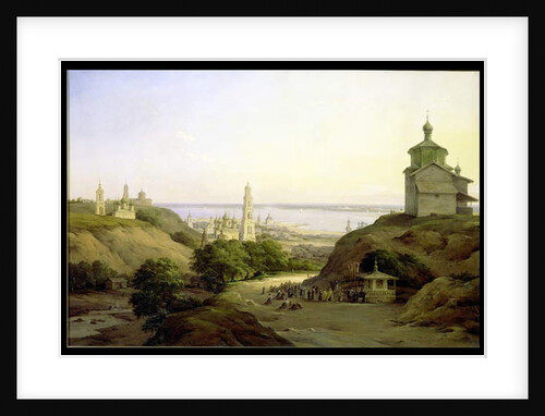 View of Yuryevets, on the Volga, 1851 by Nikanor Grigor'evich Chernetsov