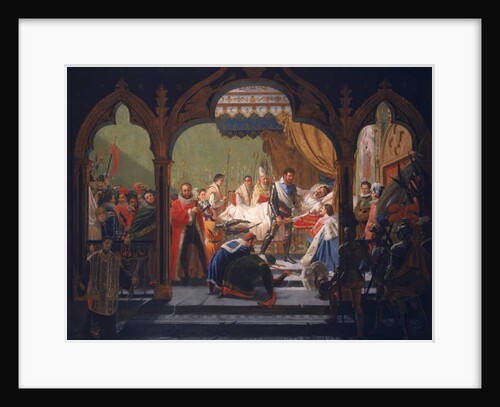 Henri IV Receiving the Attributes of Monarchy from the Dying Henri III 1814 by Francois Buffet