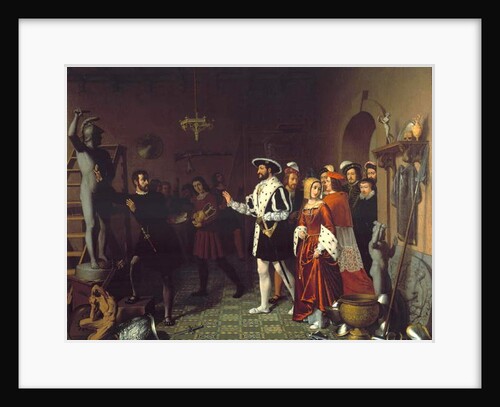 François I Visiting Benvenuto Cellini At The Castle Of Nesle, c.1845 by Louis-Joseph Grisée