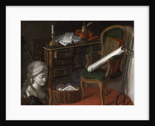 One of a pair of Devants de Cheminée: A Writing Desk, 1777 by Nicolas Henri Jeaurat de Bertry