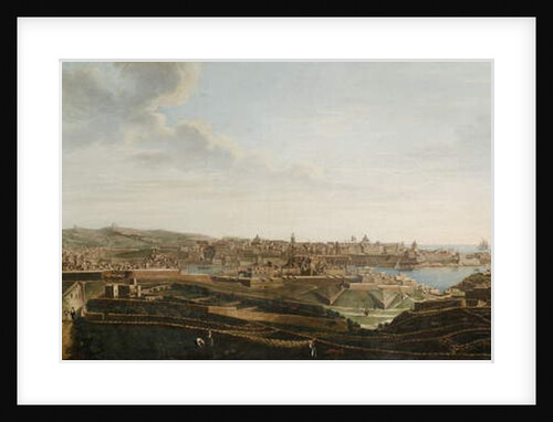 One of a set of seven views of Valletta, Malta and its environs, c.1753 by Alberto Pullicino