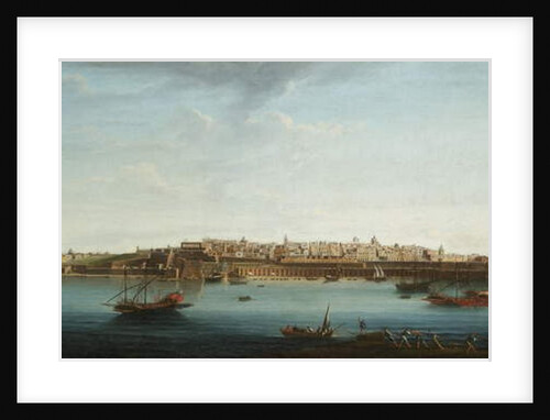 One of a set of seven views of Valletta, Malta and its environs, c.1753 by Alberto Pullicino