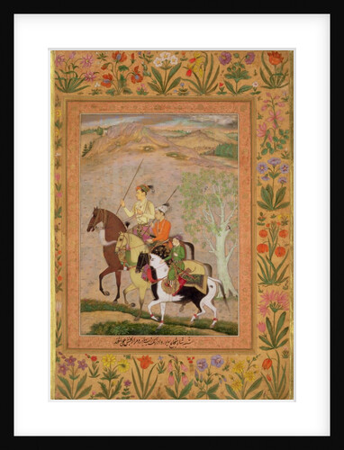 Three Princes Going Hunting, c.1635 by Mughal School
