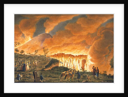 View of Hamilton escorting their Sicilian majesties on 11th May 1771, to observe the lava flow from the great eruption of Vesuvius by Pietro Fabris