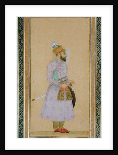 Standing figure of a Mughal prince by Mughal School