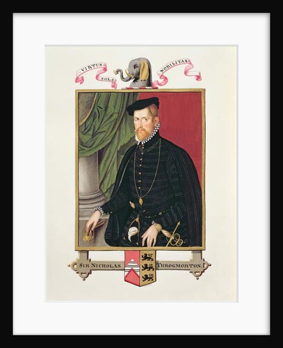 Portrait of Sir Nicholas Throckmorton from 'Memoirs of the Court of Queen Elizabeth'. by Sarah Countess of Essex