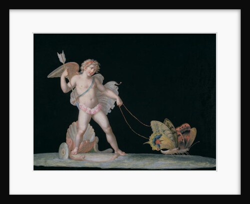 Cupid led by butterflies by Michelangelo Maestri