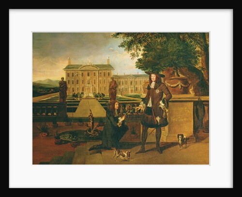 John Rose the King's Gardener, presenting Charles II with a pineapple, supposedly the first grown in England at Dorney Court in Berkshire by Hendrick Danckerts