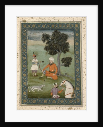 A Trans-Oxonian nobleman seated beneath a tree by School Mughal
