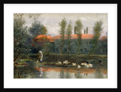 The Pond of William Morris Works at Merton Abbey by Lexden L. Pocock