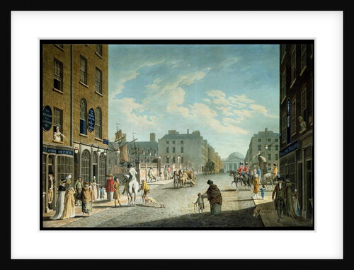 Capel Street with the Royal Exchange, Dublin, 1800 by James Malton