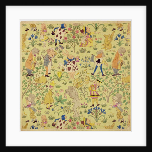 Textile design for 'Alice in Wonderland' by Charles Francis Annesley Voysey