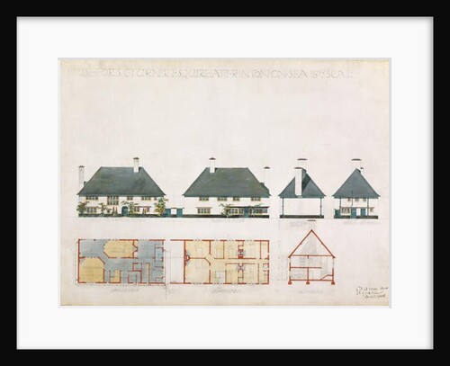 Proposed house for C. Turner Esq. at Frinton on Sea, 1908 by Charles Francis Annesley Voysey