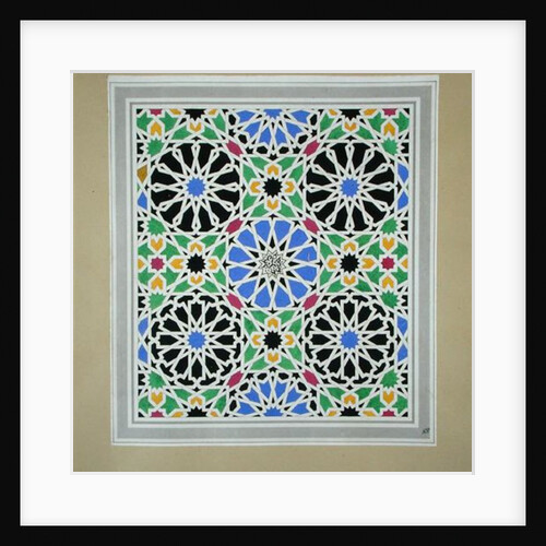 Mosaic pavement in the dressing room of the Sultana, Alhambra by James Cavanagh Murphy