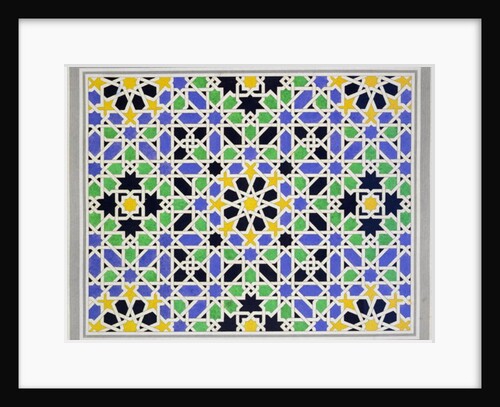 Mosaic in dado of the door in the hall of the Two Sisters, Alhambra by James Cavanagh Murphy