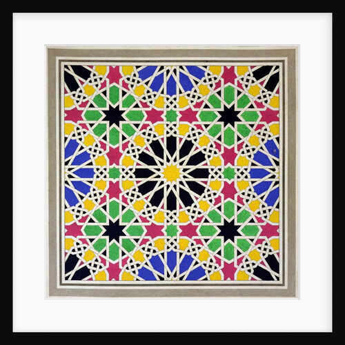 Mosaic ornament in the south side of the Court of the Lions, Alhambra by James Cavanagh Murphy