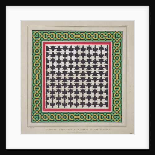 Mosaic dado from a fragment in the Alhambra by James Cavanagh Murphy
