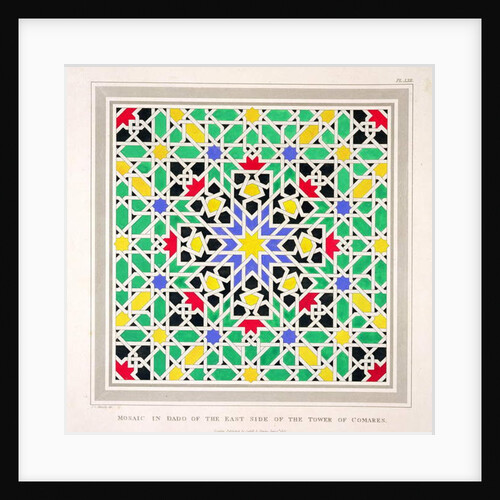 Mosaic in the dado of the east side of the Tower of Comares, Alhambra by James Cavanagh Murphy